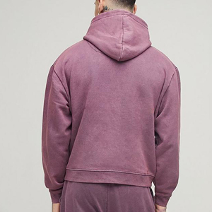 Streetwear Style coton mélangé haute qualité 100% coton vierge surdimensionné à capuche hommes sweat à capuche à carreaux - Product Image 2