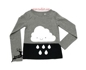 Wholesale Custom 100% Cotton Crew Neck T-Shirt Comfortable Soft <b>Kids</b> Baby Boys Long Sleeve Jersey Casual Fashion Printed Design - Product Image 4