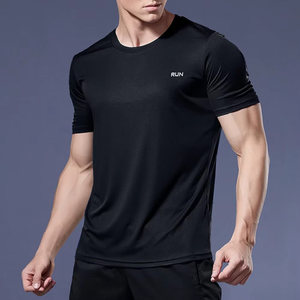 Maillot de football pour homme, vêtements de sport, t-shirts de jogging, vêtements respirants à séchage rapide, t-shirt de sport teint en pièce, fitness, gym - Product Image 2