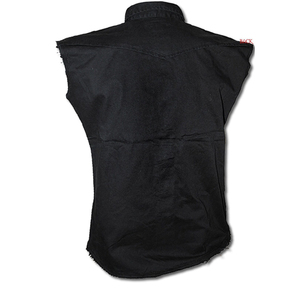 Verano para hombre Casual franela camisa a cuadros sin mangas doble bolsillo vaquero botón abajo camisas hombres algodón chaleco a cuadros Top - Product Image 2