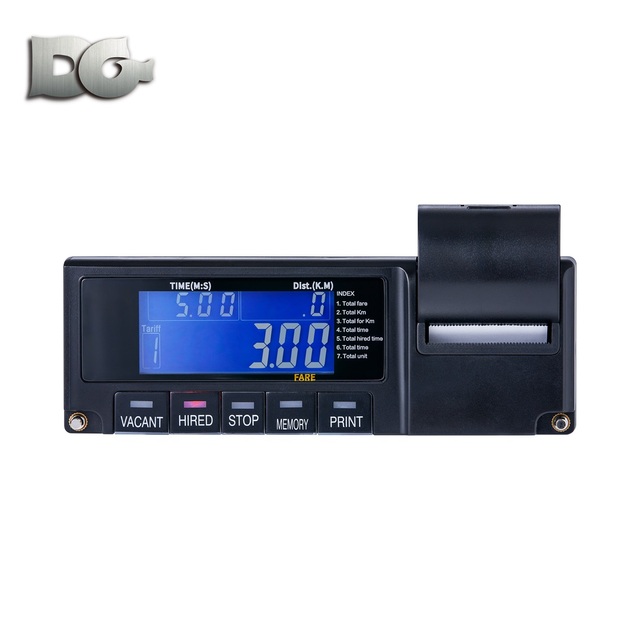 New SMV V7-S Multifunction User-Friendly 1-Inch Fare Meter LED Speedometer RS232 Serial Port Printer LCD Taxi Use