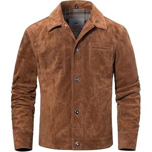<b>Mens</b> <b>Suede</b> Motorcycle <b>Jacket</b> - Product Image 1