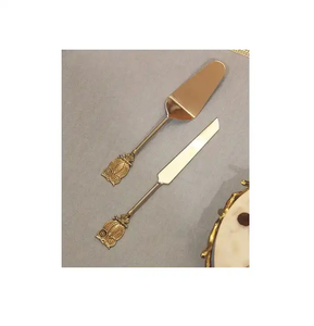100% serveur de gâteau en laiton de meilleure qualité pour 2 pièces avec emballage de boîte noire pour une utilisation de service décorative de table - Product Image 3