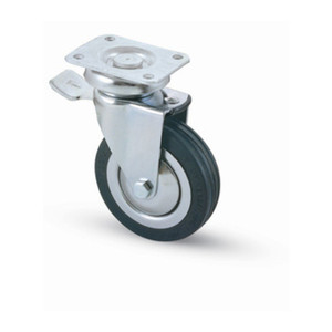 Ruota Mobile Diametro 80 Con Piastra e Freno - Product Image 1