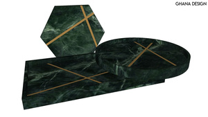 Plateau de service en marbre gris de luxe, nouveaux plateaux de Table d'hôtel de maison, plateau de service en marbre durable de haute qualité avec poignée - Product Image 4