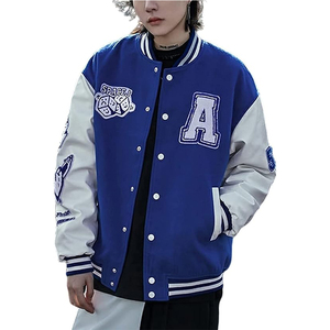 HOOD CREW Mens Casual Sports Varsity Jacket Moda con capucha Letterman Chaquetas - Product Image 2