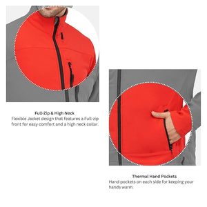 Precios al por mayor baratos Softshell suave chaqueta impermeable para hombre logotipo personalizado diseño OEM - Product Image 5
