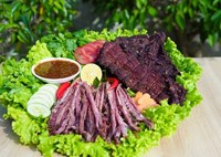 Daging Sapi Asap Vietnam Kualitas Ekspor, Kemasan Vakum, Camilan Daging Kemasan Besar