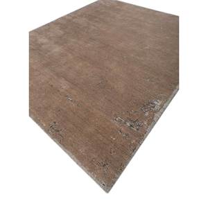 Tapis Urban Pause Kavi Gold en laine et soie de bambou noué à la main Akwb-316 9x12 rectangulaire à motifs abstraits unis pour la maison et le couloir 10mm - Product Image 2