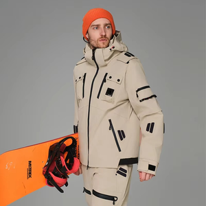 2025 professionnel OEM hommes extérieur imperméable hiver Snowboard vestes brodé Ski neige porter tenue avec sweats à capuche conception - Product Image 2