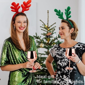 Verre à vin en acier inoxydable Divris 300 ml, design moderne et minimaliste, gobelet à long pied rond pour les fêtes - Product Image 5