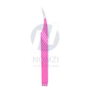 แหนบต่อขนตาแบบมีด้ามจับทรงมงกุฎอุปกรณ์สแตนเลส90องศาสีชมพูตามสั่ง - Product Image 5