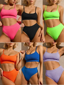 Maillot de bain string brésilien pour femme de qualité supérieure avec taille élastique en polyester/nylon, séchage rapide et respirant - Product Image 5