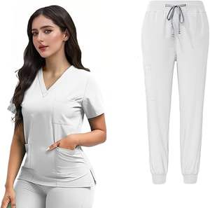 Gran oferta, conjuntos de uniformes médicos de manga corta Unisex, nuevo uniforme de enfermera de farmacia para hospitales, médicos, dentistas, ropa de trabajo para Dental - Product Image 1