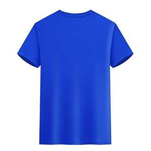 Camisas básicas de punto de algodón 100% para hombre, camisetas informales de color sólido de ajuste Regular de media manga, ligeras de secado rápido de verano - Product Image 4