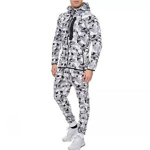 ชุดวอร์มผู้ชายสำหรับฤดูหนาว ขายส่ง ชุดออกกำลังกายแบบมีซิป ทรงปกติ พิมพ์ลายดิจิทัล ปักลาย คุณภาพสูง - Product Image 1
