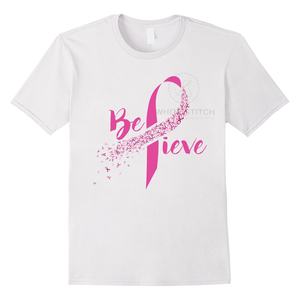 Camisetas de Alta Calidad con Cinta Rosa para la Concientización sobre el Cáncer de Mama, Diseño Único Personalizable, Unisex, Poliéster/Algodón - Product Image 4