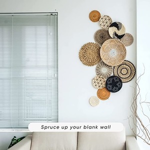 Juego de estilo bohemio de 13 decoración de pared tejida, cesta colgante de pared de algas marinas, arte de pared para decoración del hogar, decoración para sala de estar de Vietnam - Product Image 5