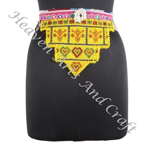 Ceinture Vintage Danse du Ventre Perle Afghani Ceinture Traditionnelle Kuchi Tribal BB053 Vieux Banjara Réel Vintage Ceintures Perlées À La Main - Product Image 5