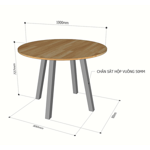 Mesa de Conferencia Redonda Minimalista BH68002 con Tablero de Madera Contrachapada Recubierta de Melamina y Patas Cuadradas de Hierro para Muebles de Oficina y Salas de Conferencia - Product Image 5