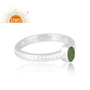 แหวนพลอยมรกตธรรมชาติสำหรับผู้หญิงของขวัญ - Product Image 4