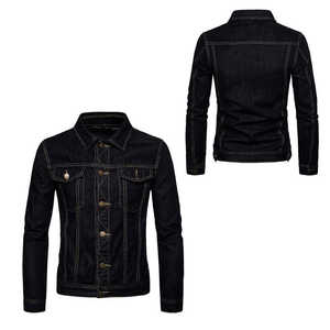 Chaquetas Vaqueras para Hombre de Secado Rápido y Transpirables a Precio de Fábrica, Novedad en Ropa Urbana, Chaqueta Vaquera de Color Sólido para Hombre - Product Image 5