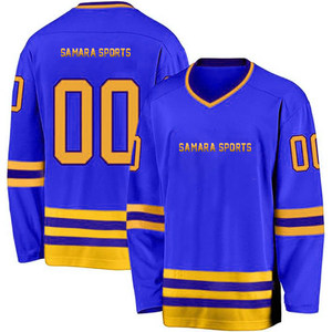 Venta al por mayor OEM transpirable deportes al aire libre cosido al por mayor práctica de camisetas de hockey sobre hielo - Product Image 1