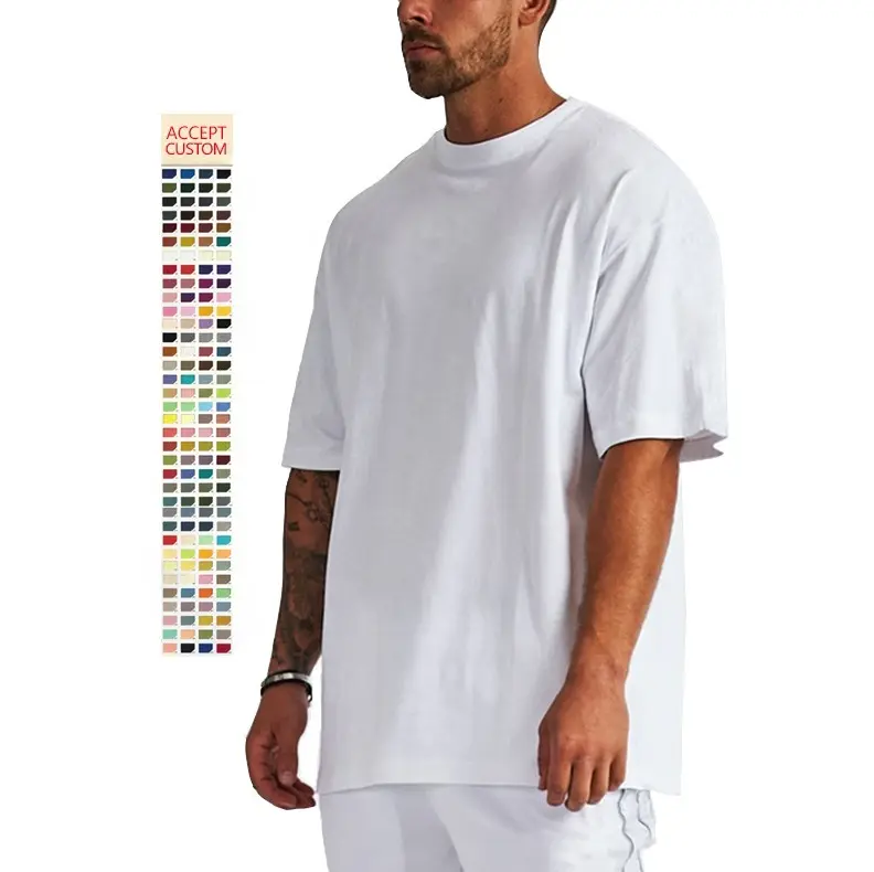 Alta qualità in bianco girocollo 100 da uomo cotone o collo T-shirt stampa personalizzata o collo T-shirt con stampa personalizzata a tracolla in cotone