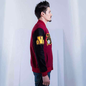 Parches de chenilla bordados personalizados, chaquetas universitarias de béisbol de talla grande con Letterman Winter Varsity Bomber para estudiantes - Product Image 2