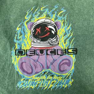 Personalizado de punto 100% algodón Vintage lavado ácido peso pesado 300GSM recortada Boxy camiseta gráfica de gran tamaño para los hombres - Product Image 4