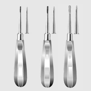 Ensemble de 3 Élévateurs de Chirurgie Dentaire Apicale Manuels en Acier Inoxydable Ensemble d'Instruments Certifiés ISO13485 CE Instruments Chirurgicaux - Product Image 2