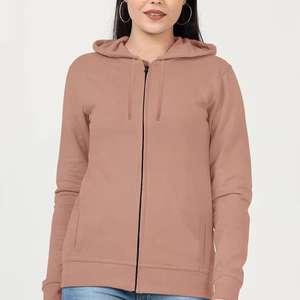 Sudaderas con cremallera para mujer de invierno tejidas de ajuste regular de la mejor calidad con impresión personalizada y logotipo personalizado - Product Image 1