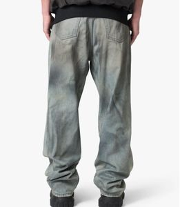 Jeans de Mezclilla Desgastados de Corte Recto, Estilo Vintage, Lavado Azul, Diseño Nuevo y Moderno para Hombre - Product Image 2