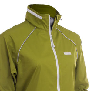 Chaqueta impermeable elegante para mujer para todas las estaciones, cuello levantado, tela recubierta a prueba de viento, cremallera tejida, fabricante al por mayor - Product Image 2