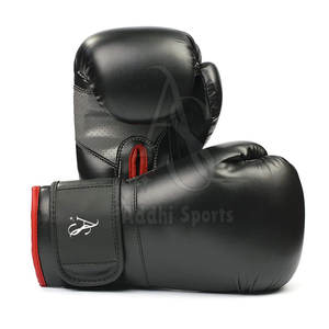 Gants de boxe professionnels en cuir PU pour hommes avec logo personnalisé pour l'entraînement et le combat Équipement d'arts martiaux OEM - Product Image 2