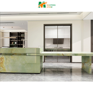 Thiết kế hiện đại đá cẩm thạch trong nhà nhìn gạch đá thiêu kết sàn lớn nhân tạo và bảng tường cho thiết kế mô hình 3D Đá Cẩm Thạch Xanh - Product Image 6