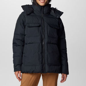 Veste d'hiver chaude et respirante pour femme, à capuche, imperméable, coupe-vent, épaisse, rembourrée, à manches longues, en polyester, pour l'extérieur - Product Image 1
