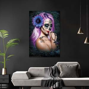 การออกแบบโปสเตอร์ "วันแห่งความตาย" สีม่วงของเดวิด เบนิโต - Product Image 5