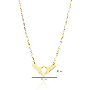 Collar con Colgante de Corazón en Plata de Ley 925 para Mujer, Chapado en Oro, Gesto de Amor, Joyería Minimalista al por Mayor - Product Image 2