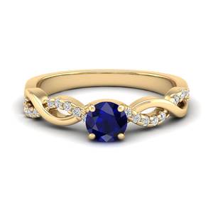 Anillos de Compromiso REYES con Diseño Nuevo, Plata de Ley 925, Moissanita, Joyería Fina para Mujer, Corte Redondo, 0.5 Ct, Gema de Zafiro Azul - Product Image 6