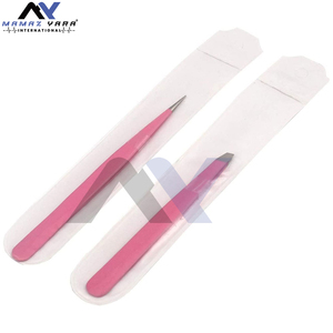 Fiber Tips Pince À Cils Sentiment Confortable Rose Couleur Extension De Cils Cas Pince À Cils En Acier Inoxydable - Product Image 4