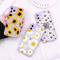 Accessoires de téléphone fille peinture téléphone caver caméra protection d'objectif fleur étui mobile pour iphone 13 pro max étui de protection de téléphone portable