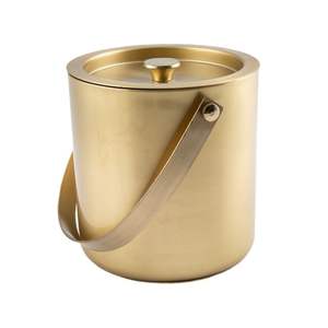 Luxury Matte Gold Iron <b>Ice</b> Bucket with Lid Premium Metal for Champagne Cooler for Bar Counters Party Events Bulk Purchase Ready - Product Image 3