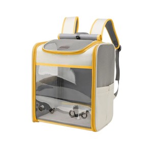 Transparent Mesh Pet <b>Backpack</b> Carrier for <b>Cats</b> Breathable Soft-Sided Quadratic Design with Zipper Closure - Product Image 5
