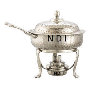 จานอุ่นอาหารทำจากสเตนเลสชุบนิกเกิลอุปกรณ์เสิร์ฟอาหารร้อนพร้อมบัฟเฟอร์ที่อุ่นอาหารเพื่อความสะดวกในการเสิร์ฟ - Product Image 3