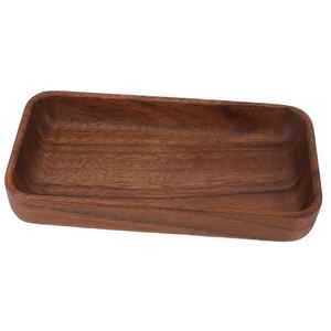 Plateau de service en céramique écologique de taille personnalisée plaqué café thé pain nourriture dîner plateaux de service en bois - Product Image 1