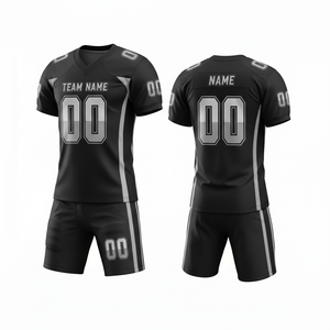 Conjunto Personalizable de Uniforme de Fútbol Americano con Camiseta y Pantalones Cortos con Posición para Logotipo Frontal - Product Image 2