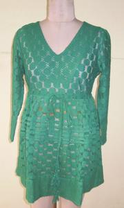 Robe unie pour femmes avec broderie - Product Image 3