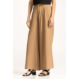 Pantalon décontracté pour femme WM-TRC-WS24-116 en tissu mélangé pour l'automne, coupe large, taille haute, mi-haute, mi-basse, infroissable, respirant, en crêpe et velours côtelé coloré - Product Image 2