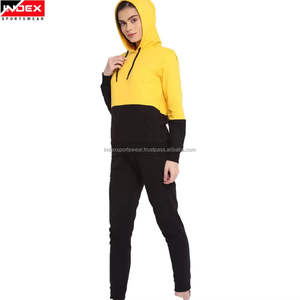 Ensemble de survêtement sportif pour femmes, coton de haute qualité mélangé à du polyester, vêtements de sport sur mesure, approvisionnement direct d'usine - Product Image 3